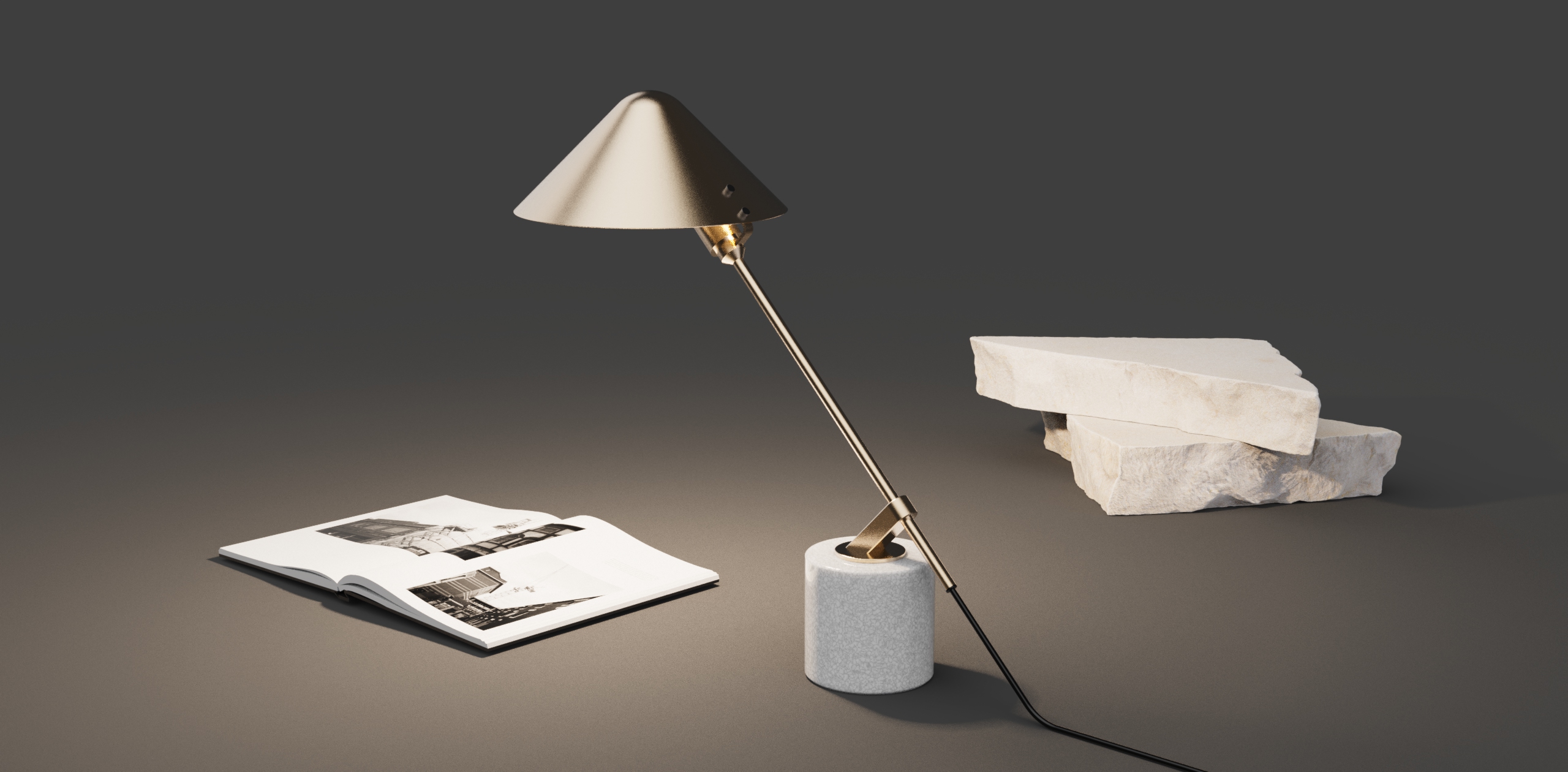 高端台灯工业产品外观结构设计