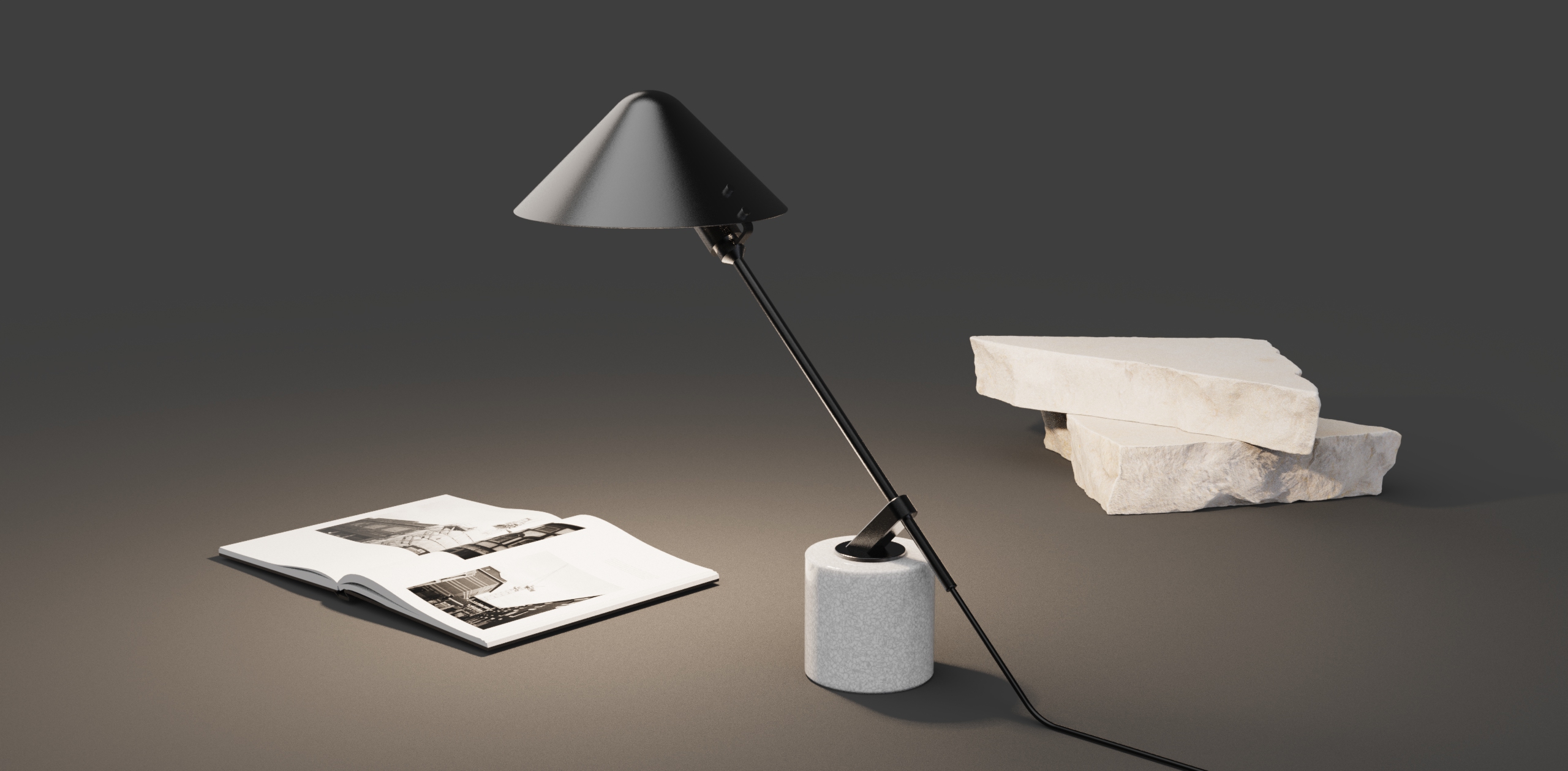 高端台灯工业产品外观结构设计