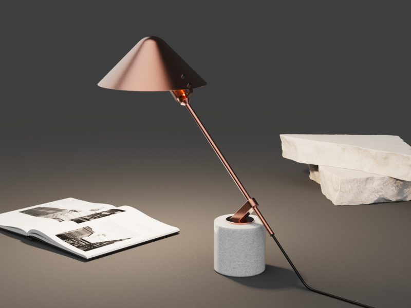 高端台灯工业产品外观结构设计